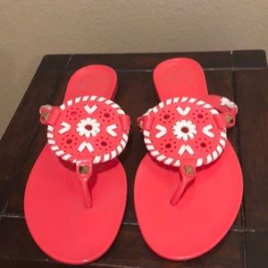Jack Rogers girls jelly sandals, pink, kids size 3